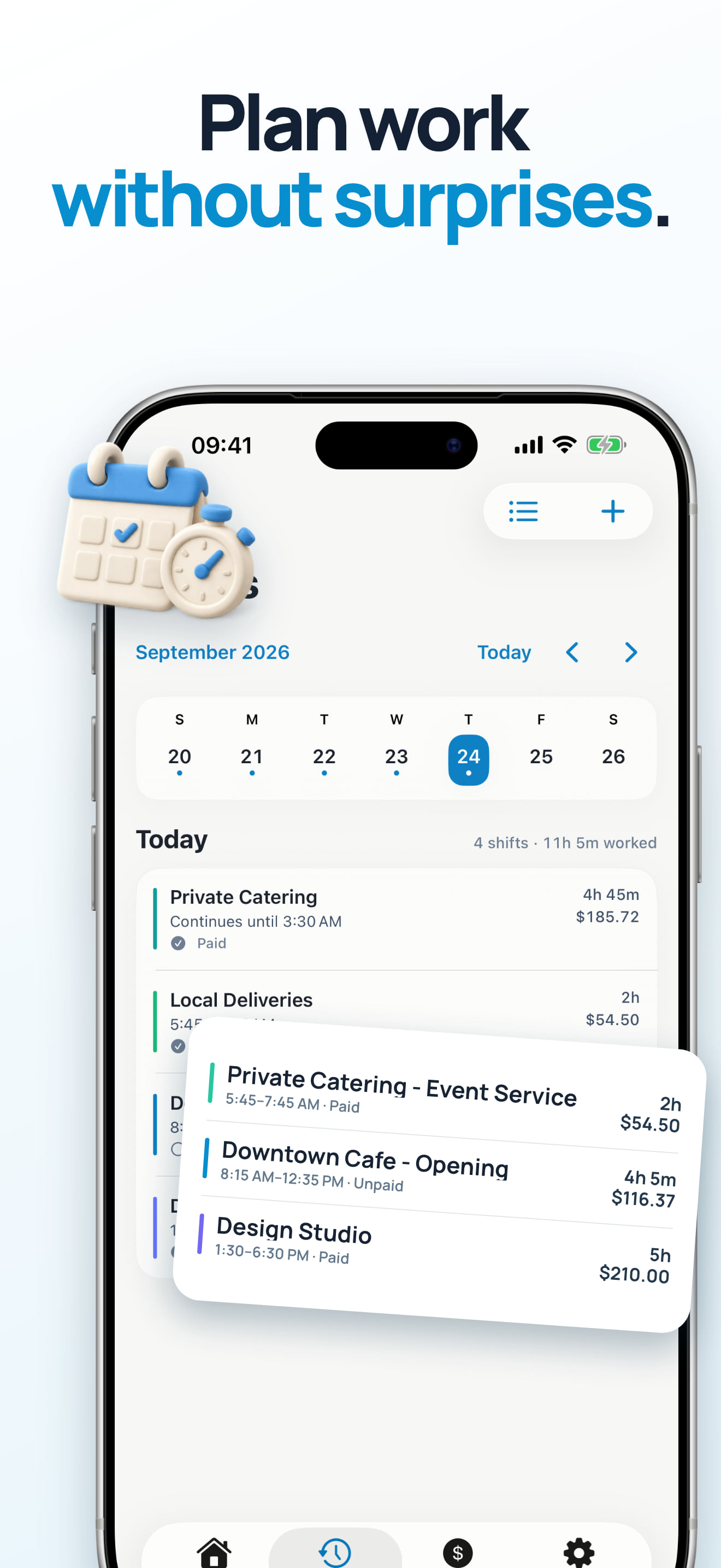 Shift Template App for Repeating Work Hours